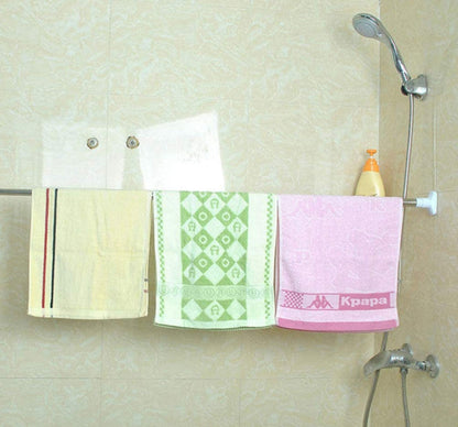 Tringle À Rideaux Sans Perçage Avec Barre De Serrage Réglable Pour Salle De Bain, Garde Robe.