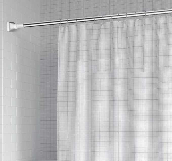 Tringle À Rideaux Sans Perçage Avec Barre De Serrage Réglable Pour Salle De Bain, Garde Robe.