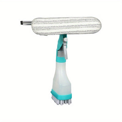 Nettoyeur de Vitres 4-en-1 avec Spray, Microfibre & Raclette