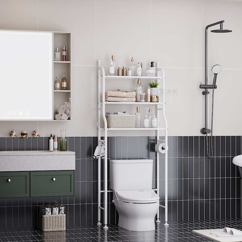 Etager de Salle de Bain, Meuble de Rangement au-Dessus des Toilette