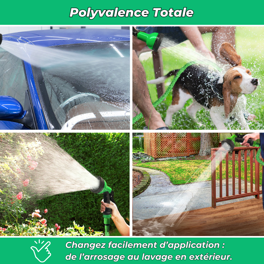 Tuyau d'Arrosage de Jardin Flexible Extensible