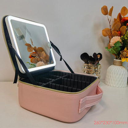 Sac Maquillage  avec Miroir éclairé (Vide sans maquillage)