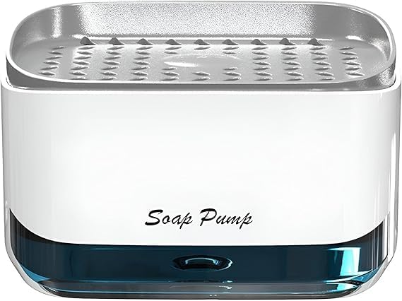 Distributeur de savon de cuisine multifonctionnel avec porte-éponge