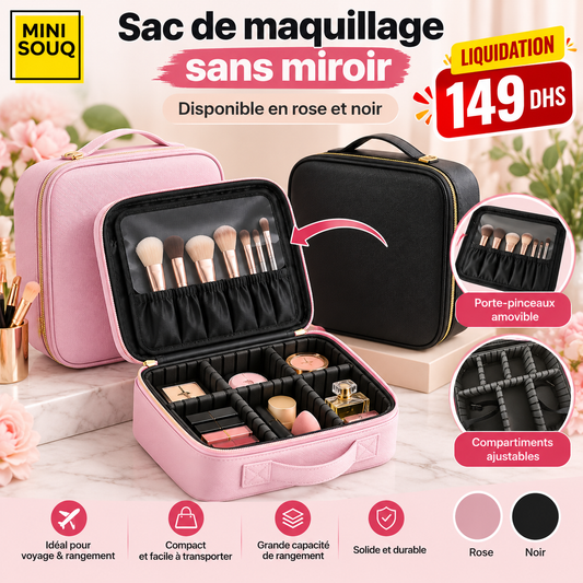 Sac organisateur de Maquillage Sans mirroir (Liquidation )