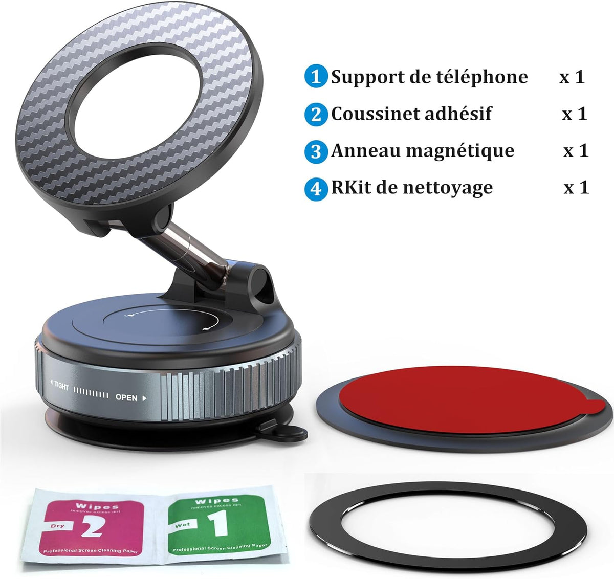 Contenu du pack support magnétique MiniSouq