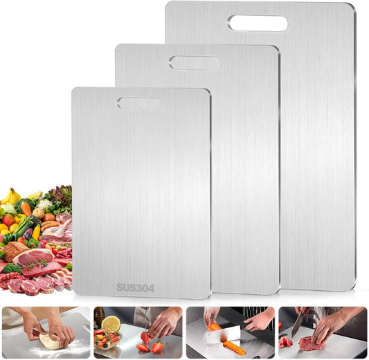 Pack 3x Planches de découpe INOX
