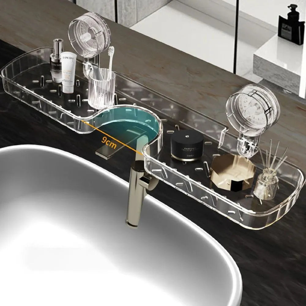 Étagère de Salle de Bain à Ventouse – Rangement Pratique Sans Perçage