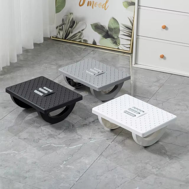 Repose-pieds ergonomique en plastique avec mouvement basculant à 180°