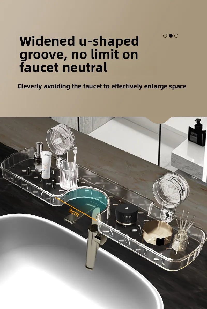 Étagère de Salle de Bain à Ventouse – Rangement Pratique Sans Perçage