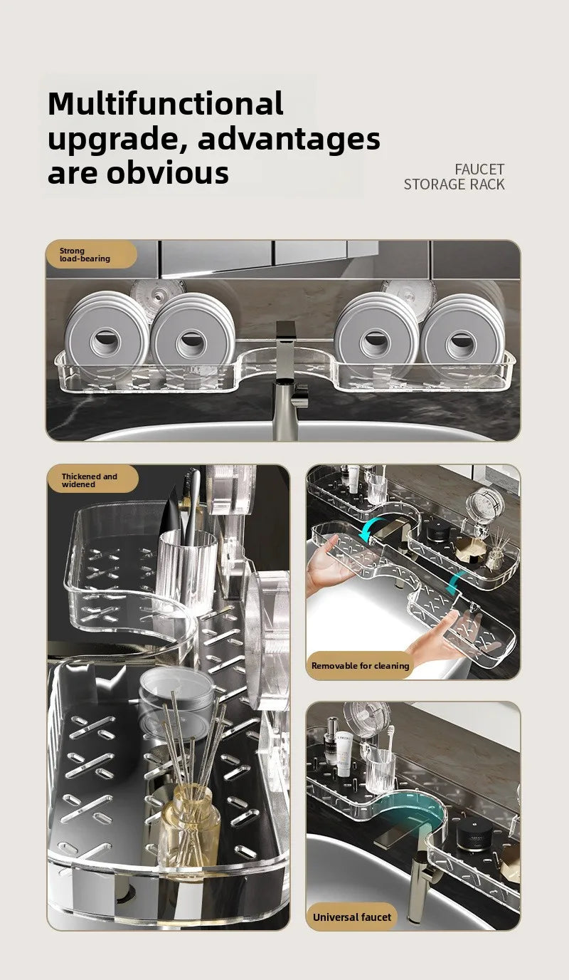 Étagère de Salle de Bain à Ventouse – Rangement Pratique Sans Perçage