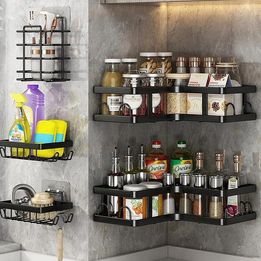 Étagères de rangement murales polyvalentes, sans perçage.