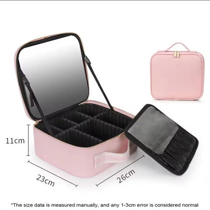 Sac Maquillage  avec Miroir éclairé (Vide sans maquillage)