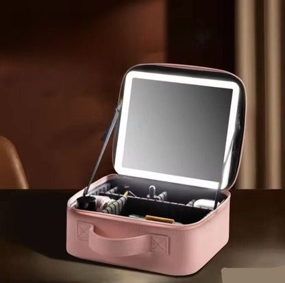Sac Maquillage  avec Miroir éclairé (Vide sans maquillage)