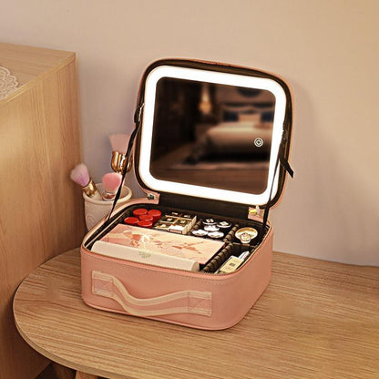 Sac Maquillage  avec Miroir éclairé (Vide sans maquillage)