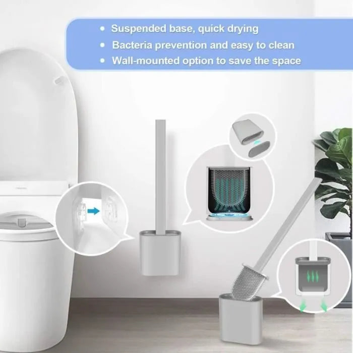 3 Balais de toilettes en silicone