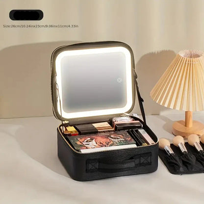 Sac Maquillage  avec Miroir éclairé (Vide sans maquillage)