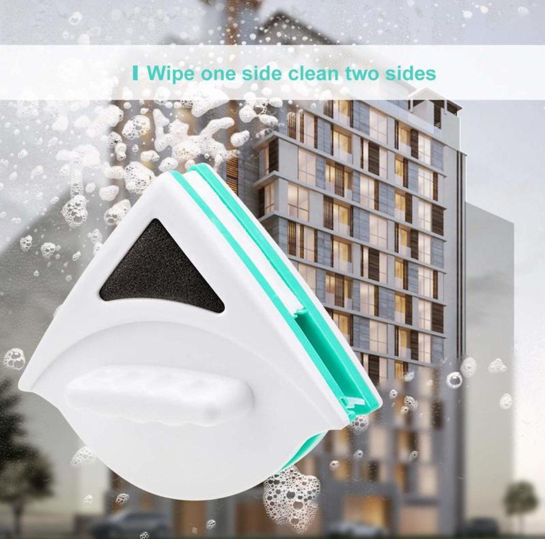 Nettoyeur de vitres magnétique double face et brosse pour nettoyer les plans de travail