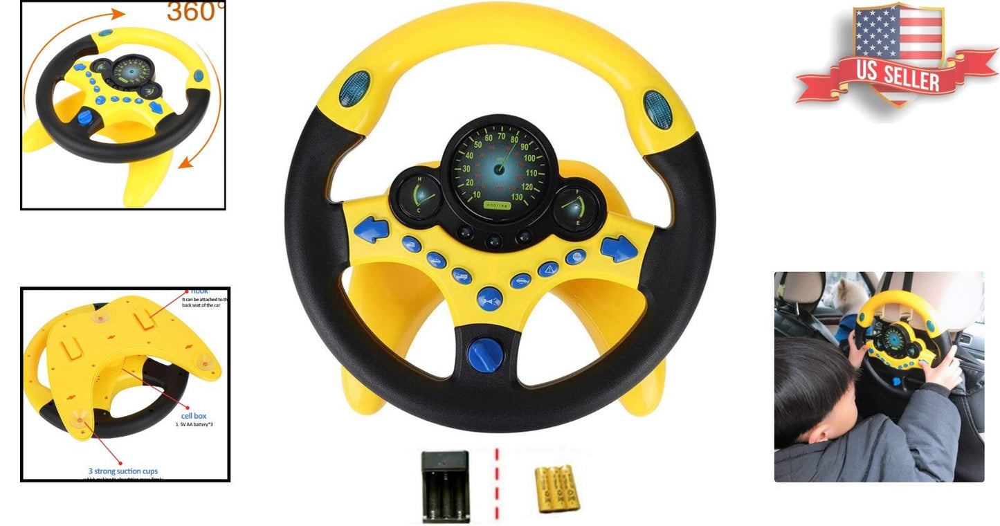 Volant de conduite simulée portable pour enfants