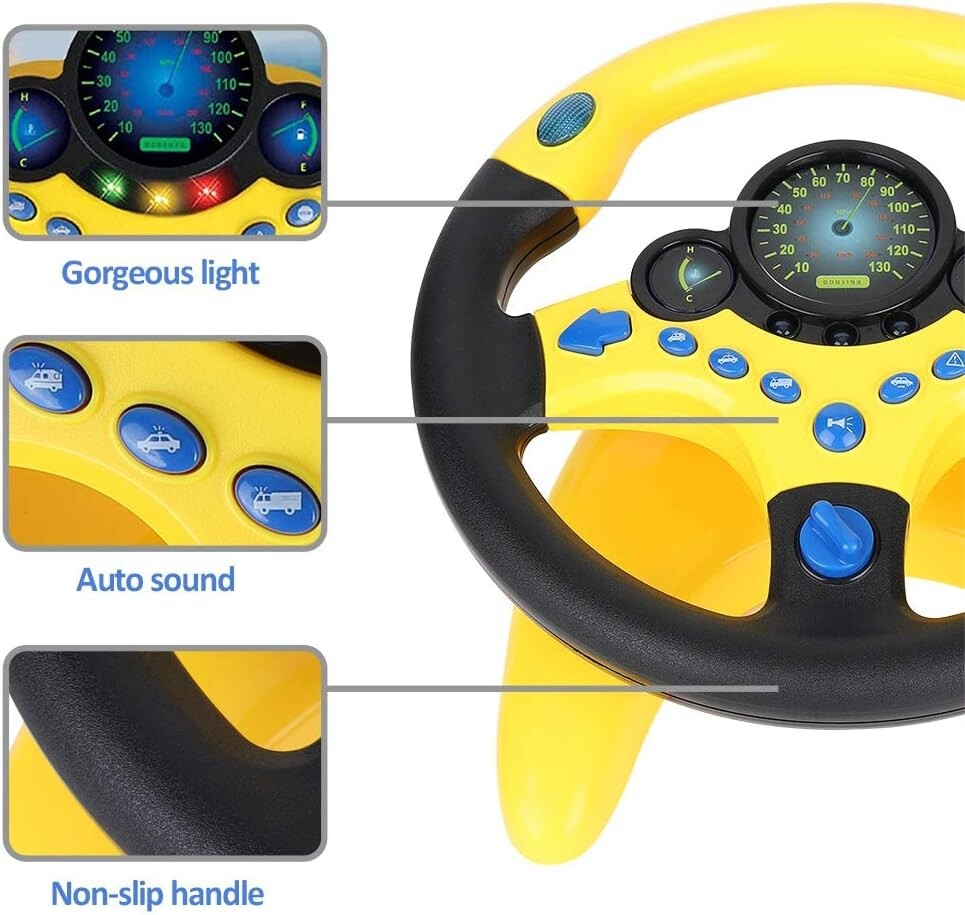 Volant de conduite simulée portable pour enfants