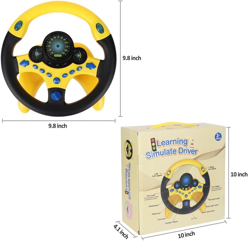 Volant de conduite simulée portable pour enfants