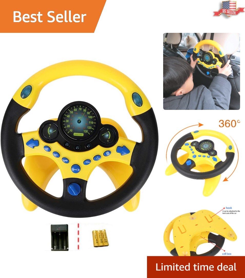 Volant de conduite simulée portable pour enfants